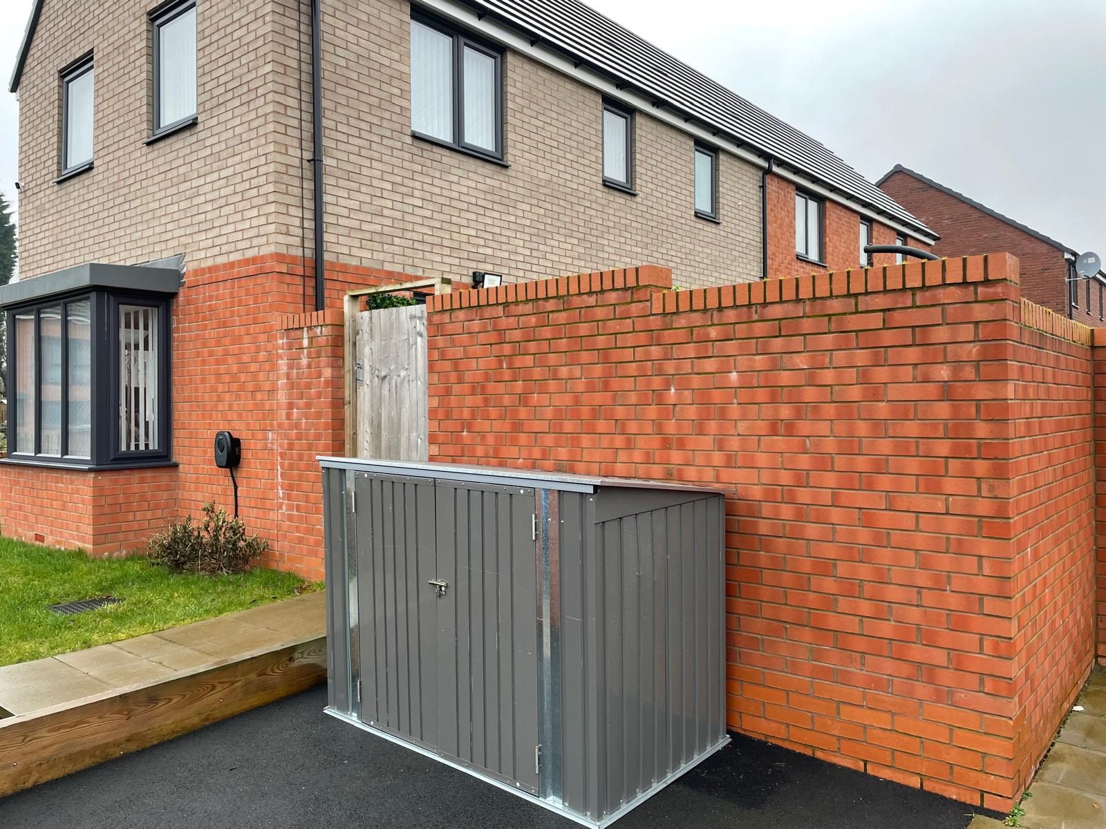 Completed brickwork and boundary wall on a Cannock property